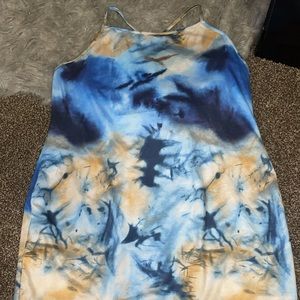 Strap Blue Marble Dress